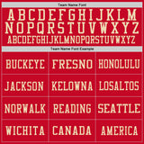 Custom Red Cream Mesh Authentic Throwback Football Jersey