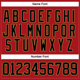 Custom Red Black-Old Gold Hockey Lace Neck Jersey