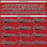 Custom Red Black-White Hockey Jersey