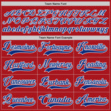 Custom Red Royal-White Hockey Jersey