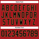 Custom Red Black-Old Gold Hockey Jersey