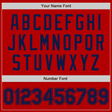 Custom Red Navy Authentic Baseball Jersey