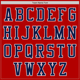 Custom Red Navy-White Authentic Baseball Jersey