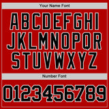 Custom Red Black-White Authentic Throwback Basketball Jersey