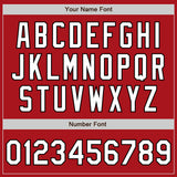 Custom Red White Pinstripe Black Authentic Baseball Jersey