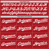 Custom Red White Pinstripe White Authentic Baseball Jersey