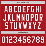 Custom Red White Pinstripe White Authentic Baseball Jersey