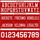 Custom Red White Mesh Authentic Football Jersey