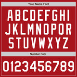 Custom Red White-Navy Authentic Baseball Jersey