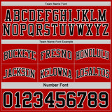 Custom Reversible Black Red-White Double Side Sublimation Basketball Suit Jersey