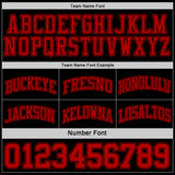 Custom Reversible Black Red Double Side Sublimation Basketball Suit Jersey