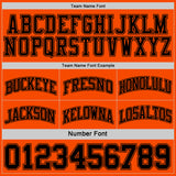 Custom Reversible Black Orange Double Side Sublimation Basketball Suit Jersey