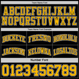 Custom Reversible Black Gold-White Double Side Sublimation Basketball Suit Jersey