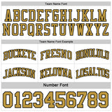Custom Reversible Black Old Gold-White Double Side Sublimation Basketball Suit Jersey