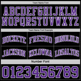 Custom Reversible Black Purple-White Double Side Sublimation Basketball Suit Jersey