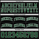 Custom Reversible Black Green-White Double Side Sublimation Basketball Suit Jersey