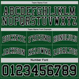Custom Reversible Black Green-White Double Side Sublimation Basketball Suit Jersey