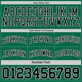 Custom Reversible Black Kelly Green-White Double Side Sublimation Basketball Suit Jersey