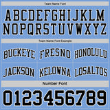 Custom Reversible Black White-Light Blue Double Side Sublimation Basketball Suit Jersey