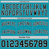 Custom Reversible Black Teal-White Double Side Sublimation Basketball Suit Jersey