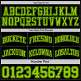 Custom Reversible Black Neon Green Double Side Sublimation Basketball Suit Jersey