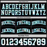 Custom Reversible Black White-Teal Double Side Sublimation Basketball Suit Jersey