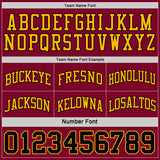 Custom Reversible Black Maroon-Gold Double Side Sublimation Basketball Suit Jersey