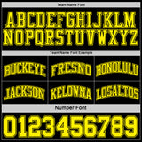 Custom Reversible Black Light Yellow Double Side Sublimation Basketball Suit Jersey