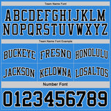 Custom Reversible Black Powder Blue-White Double Side Sublimation Basketball Suit Jersey