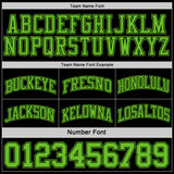 Custom Reversible Black Aurora Green Double Side Sublimation Basketball Suit Jersey