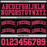 Custom Reversible Black Neon Pink Double Side Sublimation Basketball Suit Jersey
