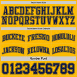 Custom Navy Gold Reversible Double Side Sublimation Basketball Suit Jersey