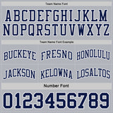 Custom Navy White-Gray Reversible Double Side Sublimation Basketball Suit Jersey