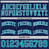 Custom Navy Teal-White Reversible Double Side Sublimation Basketball Suit Jersey
