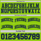 Custom Navy Neon Green Reversible Double Side Sublimation Basketball Suit Jersey