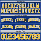 Custom Royal Gold-White Reversible Double Side Sublimation Basketball Suit Jersey