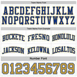 Custom Royal White-Old Gold Reversible Double Side Sublimation Basketball Suit Jersey