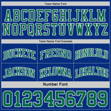Custom Royal Kelly Green-White Reversible Double Side Sublimation Basketball Suit Jersey