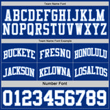 Custom Royal White-Light Blue Reversible Double Side Sublimation Basketball Suit Jersey