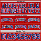 Custom Red Royal-White Reversible Double Side Sublimation Basketball Suit Jersey