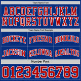Custom Red Royal-White Reversible Double Side Sublimation Basketball Suit Jersey