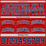 Custom Red Navy-White Reversible Double Side Sublimation Basketball Suit Jersey