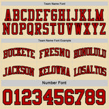 Custom Red Black-Cream Reversible Double Side Sublimation Basketball Suit Jersey