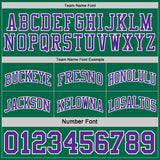Custom Purple Kelly Green-White Reversible Double Side Sublimation Basketball Suit Jersey