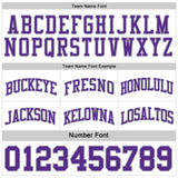Custom Reversible Purple White-Gray Double Side Sublimation Basketball Suit Jersey