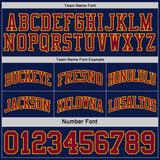 Custom Reversible Navy Maroon-Gold Double Side Sublimation Basketball Suit Jersey