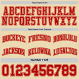 Custom Reversible Red Cream Double Side Sublimation Basketball Suit Jersey
