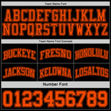 Custom Reversible Black Orange Double Side Sublimation Basketball Suit Jersey