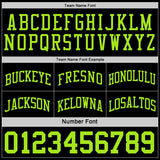Custom Reversible Black Neon Green Double Side Sublimation Basketball Suit Jersey