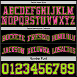 Custom Reversible Black Neon Green-Pink Double Side Sublimation Basketball Suit Jersey
